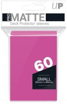 Ultra Pro - PRO-Matte 60ct Small Deck Protector® sleeves: Bright Pink, Board Game