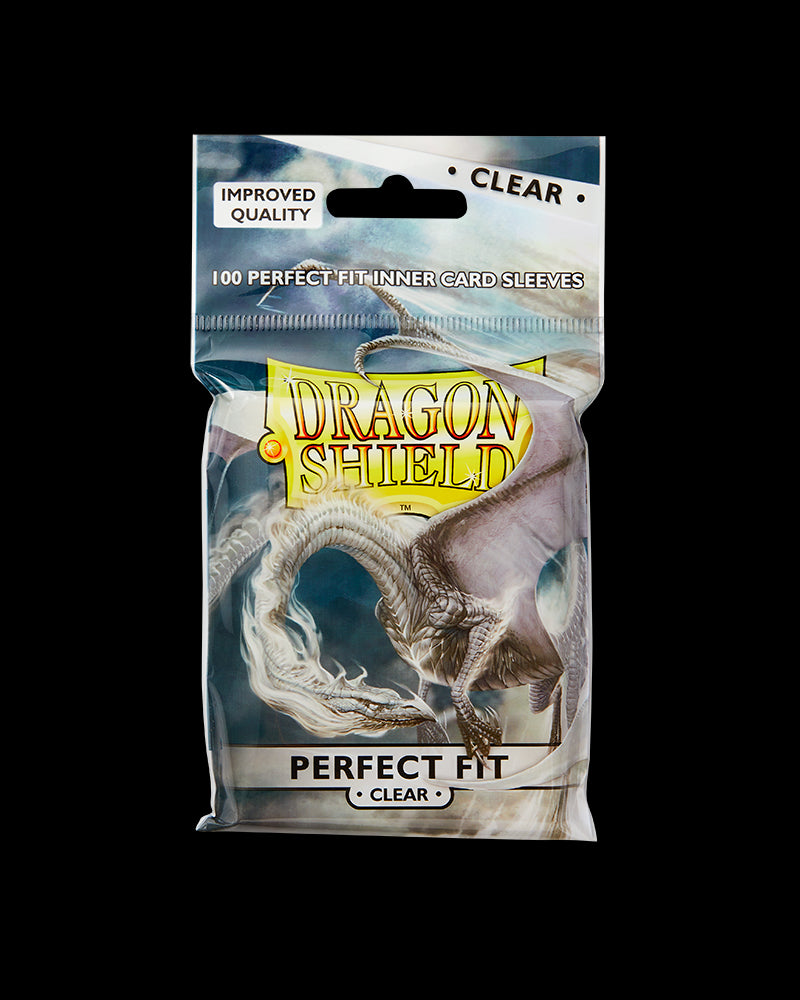 10 Packs Dragon Shield Perfect Fit Clear Inner Sleeves Standard Size 100 ct