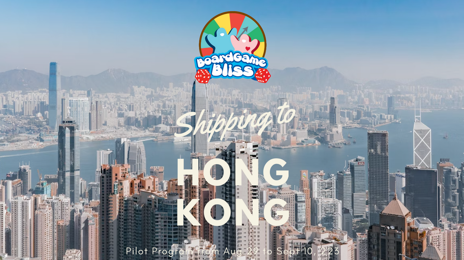 We are shipping to Hong Kong!