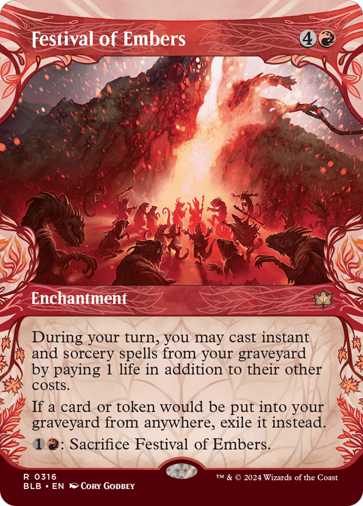 Festival of Embers (BLB-316) - Bloomburrow: (Showcase) Foil [Rare]