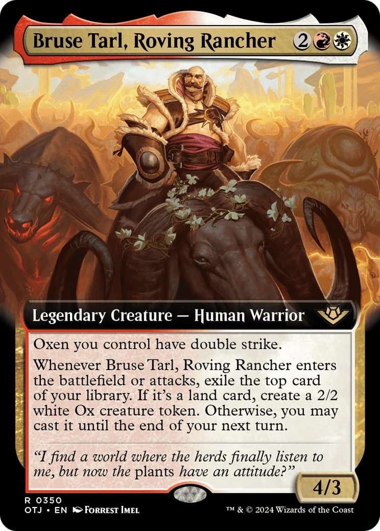 Bruse Tarl, Roving Rancher (OTJ-350) - Outlaws of Thunder Junction: (Extended Art) Foil [Rare]