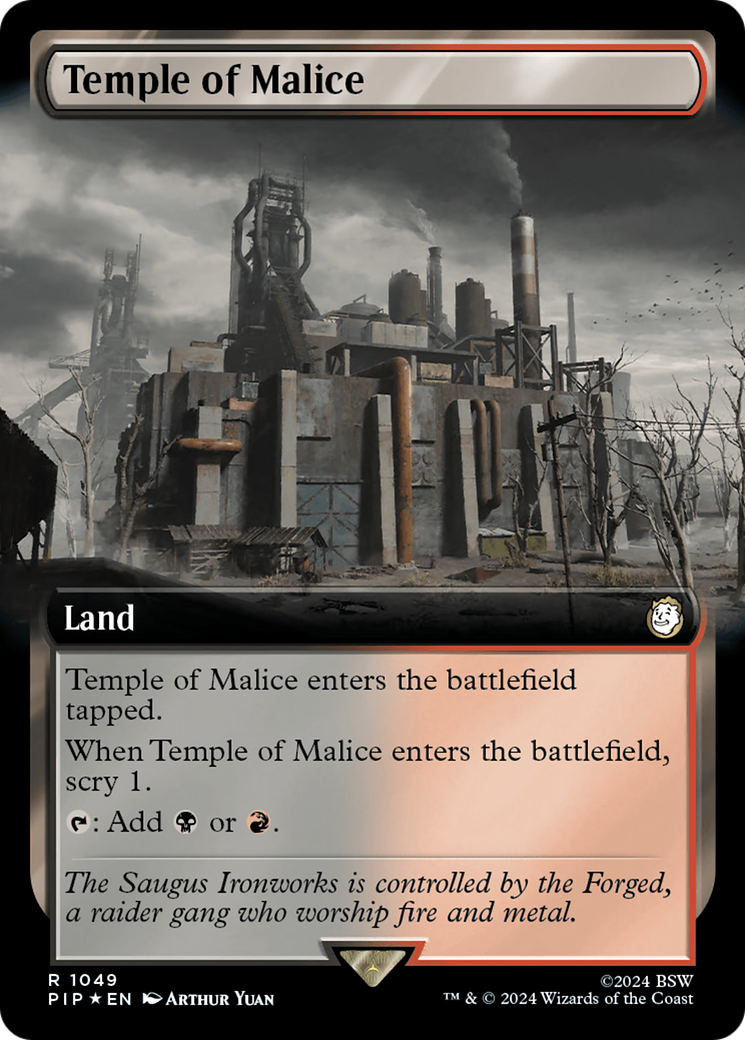Temple of Malice (PIP-1049) - Fallout: (Extended Art) Surge Foil [Rare]