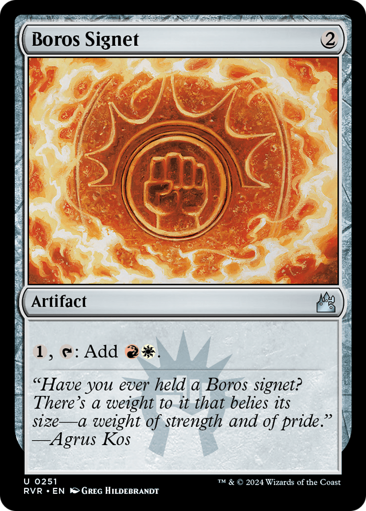 Boros Signet (RVR-251) - Ravnica Remastered [Uncommon]