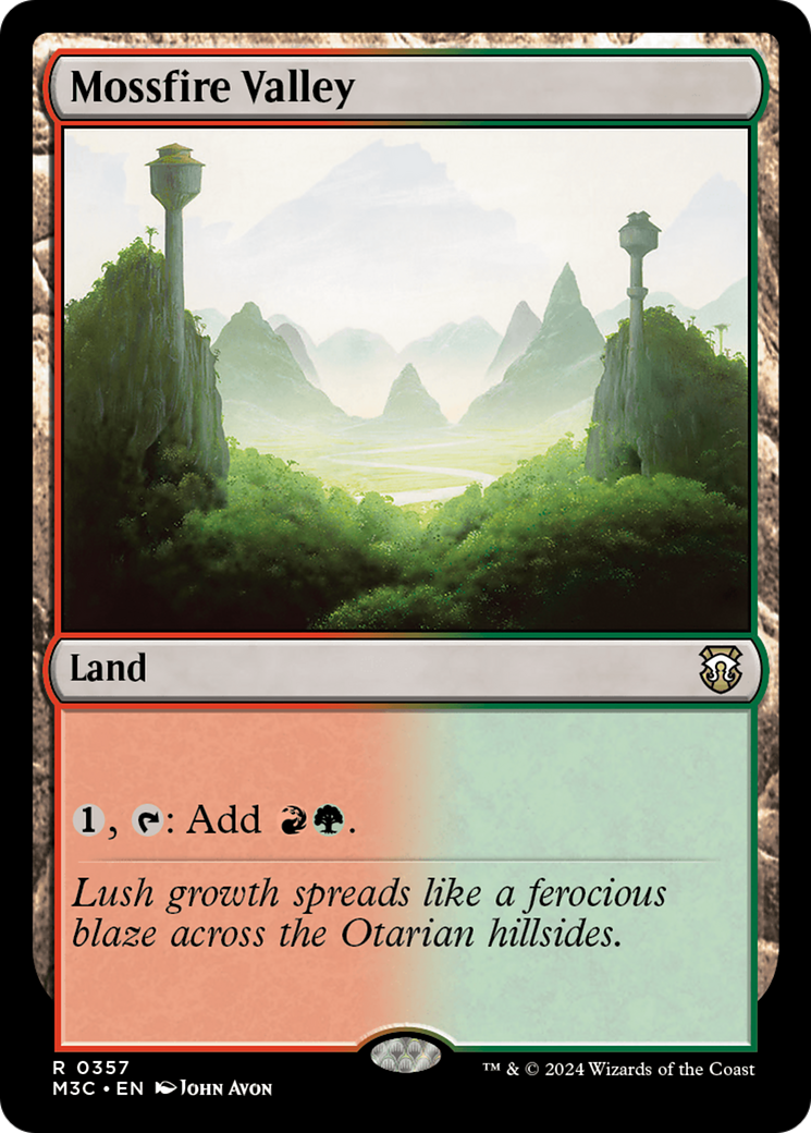 Mossfire Valley (M3C-357) - Modern Horizons 3 Commander Foil [Rare]