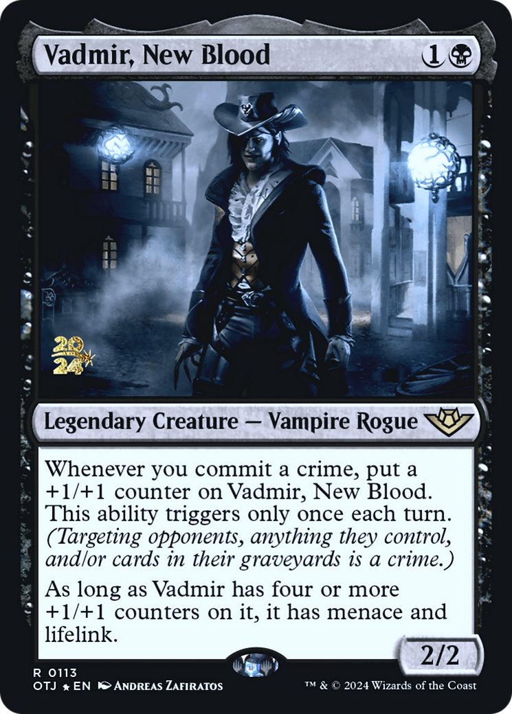 Vadmir, New Blood (POTJ-113S) - Outlaws of Thunder Junction Promos Foil [Rare]