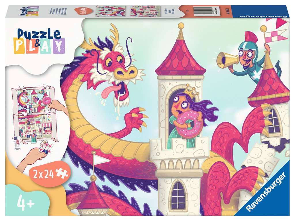 Ravensburger - Puzzle & Play - Donut Dragon (24 Pieces)