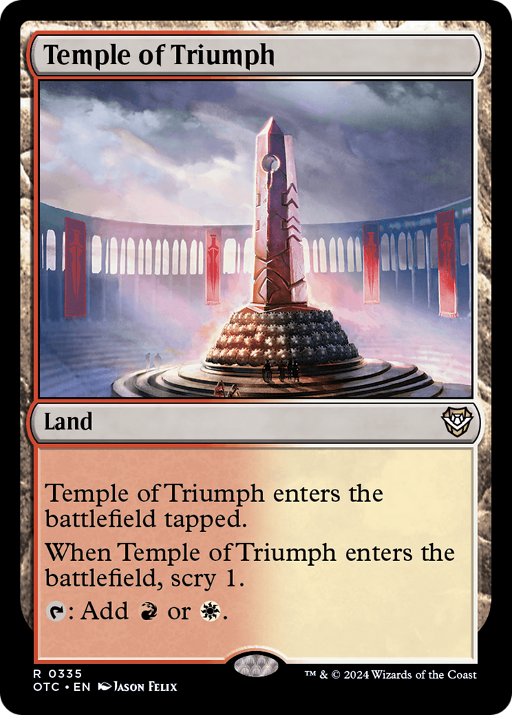 Temple of Triumph (OTC-335) - Outlaws of Thunder Junction Commander [Rare]