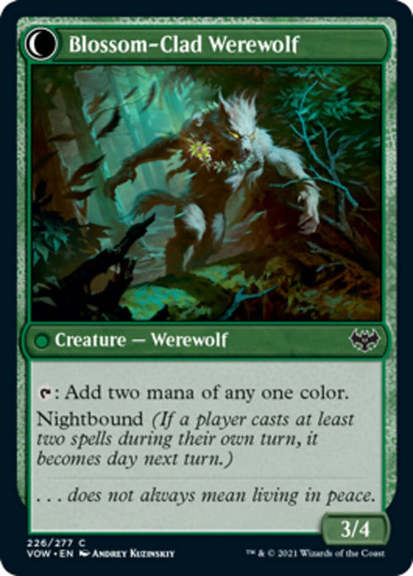 Weaver of Blossoms // Blossom-Clad Werewolf (VOW-226) - Innistrad: Crimson Vow: (Double Faced Transform) [Common]