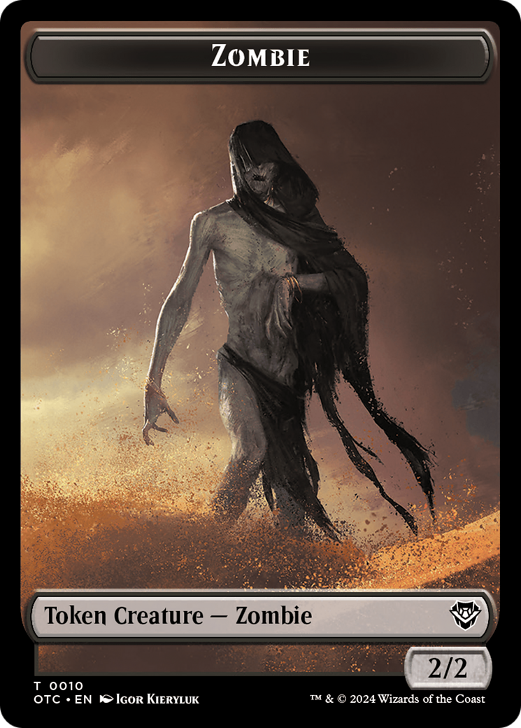 Zombie (TOTC-010) - Outlaws of Thunder Junction Commander Tokens Foil [Common]