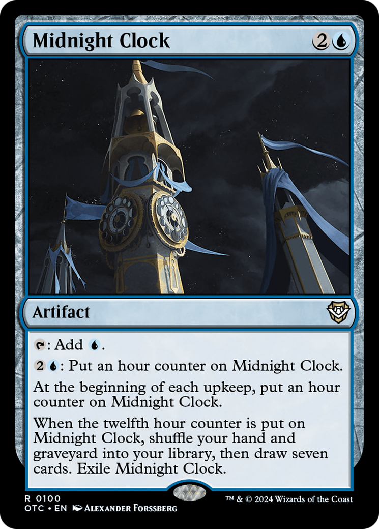 Midnight Clock (OTC-100) - Outlaws of Thunder Junction Commander [Rare]