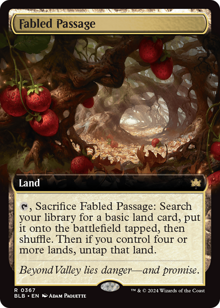 Fabled Passage (BLB-367) - Bloomburrow: (Extended Art) Foil [Rare]