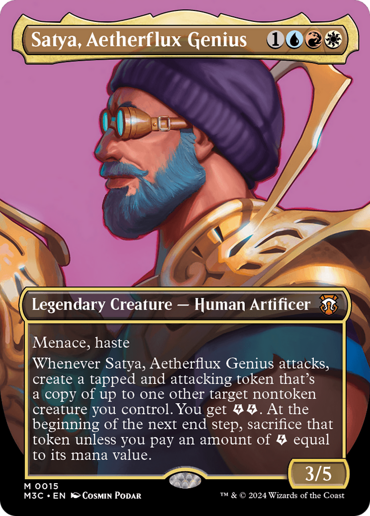 Satya, Aetherflux Genius (M3C-015) - Modern Horizons 3 Commander (Borderless) [Mythic]