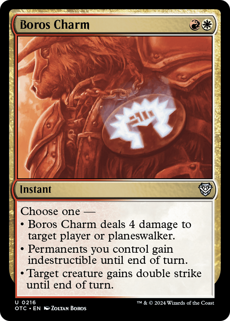 Boros Charm (OTC-216) - Outlaws of Thunder Junction Commander [Uncommon]