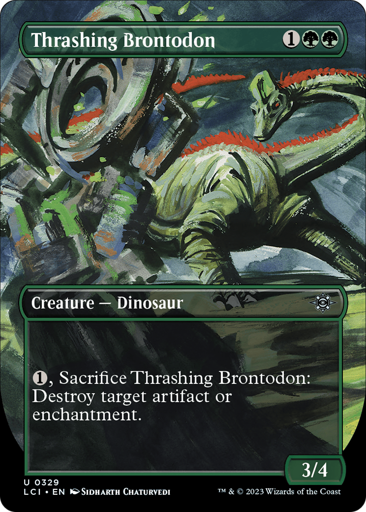 Thrashing Brontodon (LCI-329) - The Lost Caverns of Ixalan (Borderless) [Uncommon]