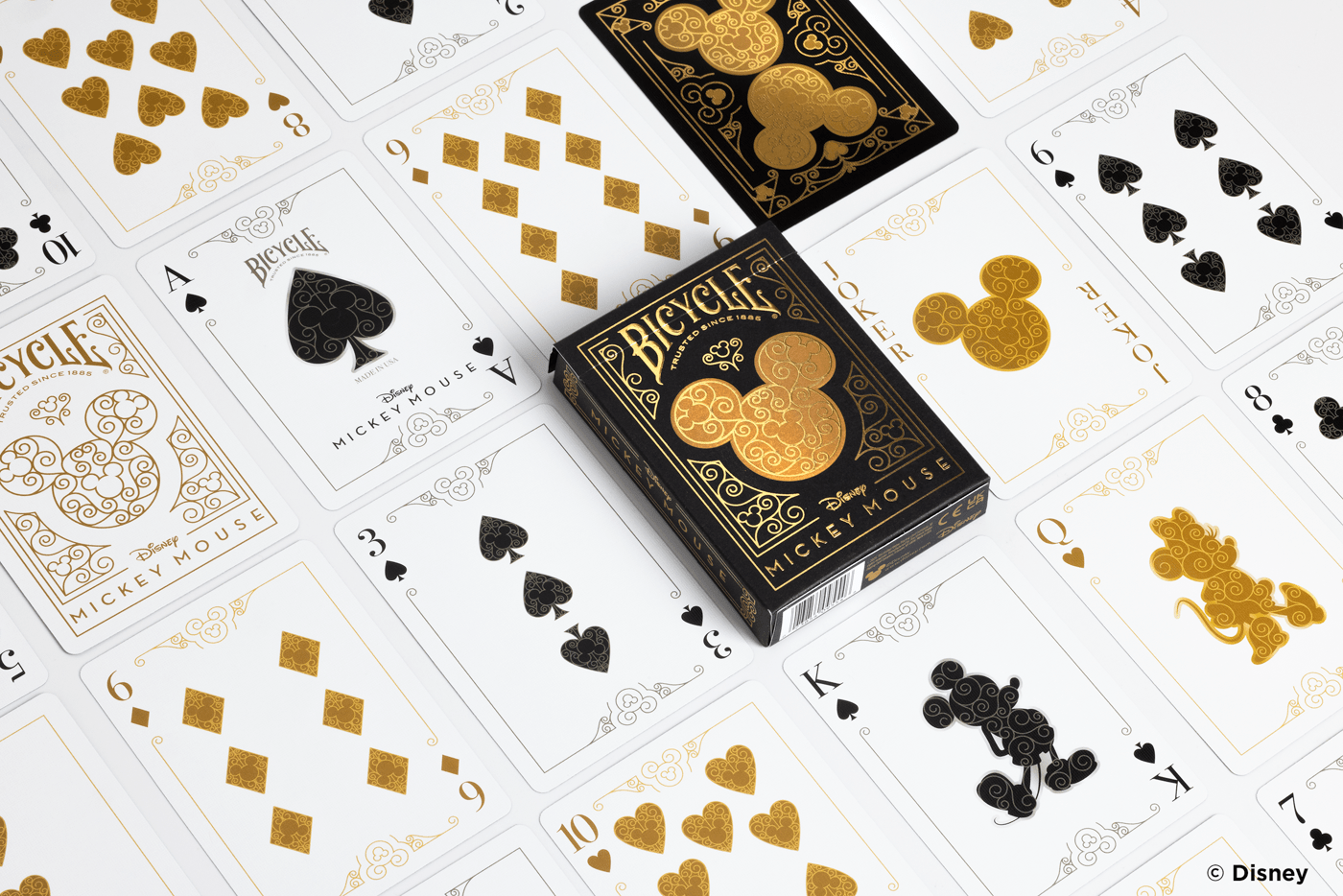 Bicycle Playing Cards - Disney Mickey Mouse inspired Black and Gold