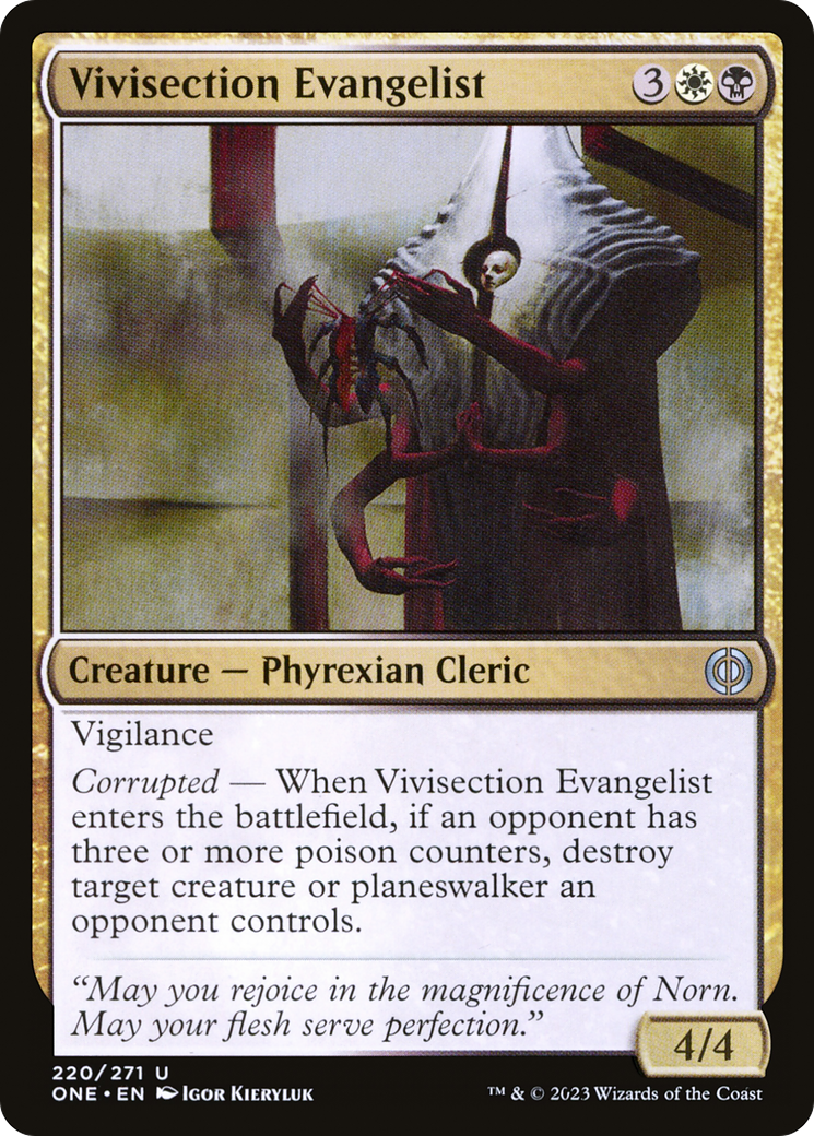 Vivisection Evangelist (ONE-220) - Phyrexia: All Will Be One [Uncommon]