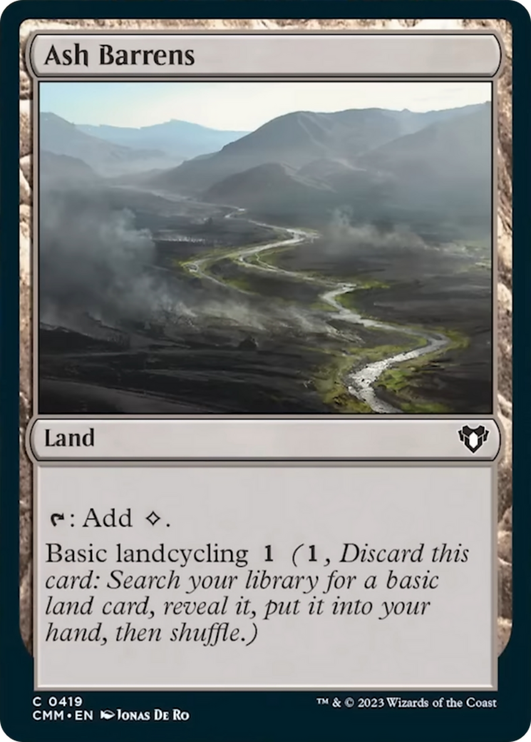 Ash Barrens (CMM-419) - Commander Masters [Common]