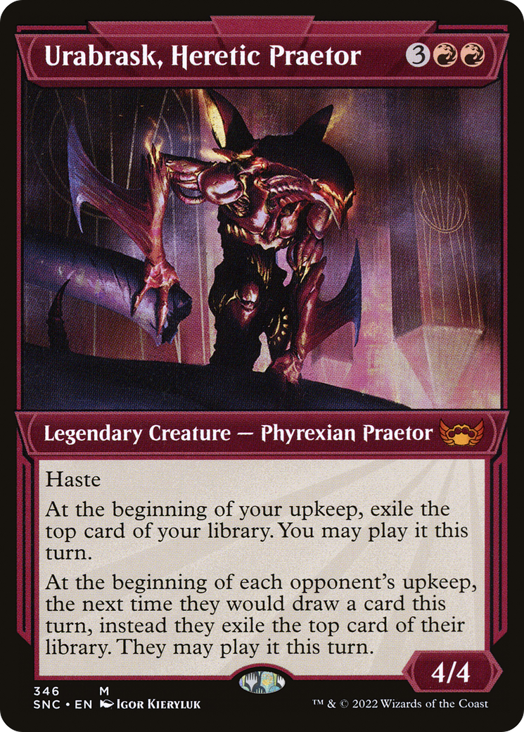 Urabrask, Heretic Praetor (SNC-346) - Streets of New Capenna: (Showcase) Foil [Mythic]