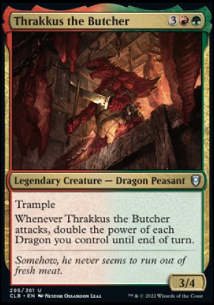 Thrakkus the Butcher (CLB-295) - Commander Legends: Battle for Baldur's Gate [Uncommon]