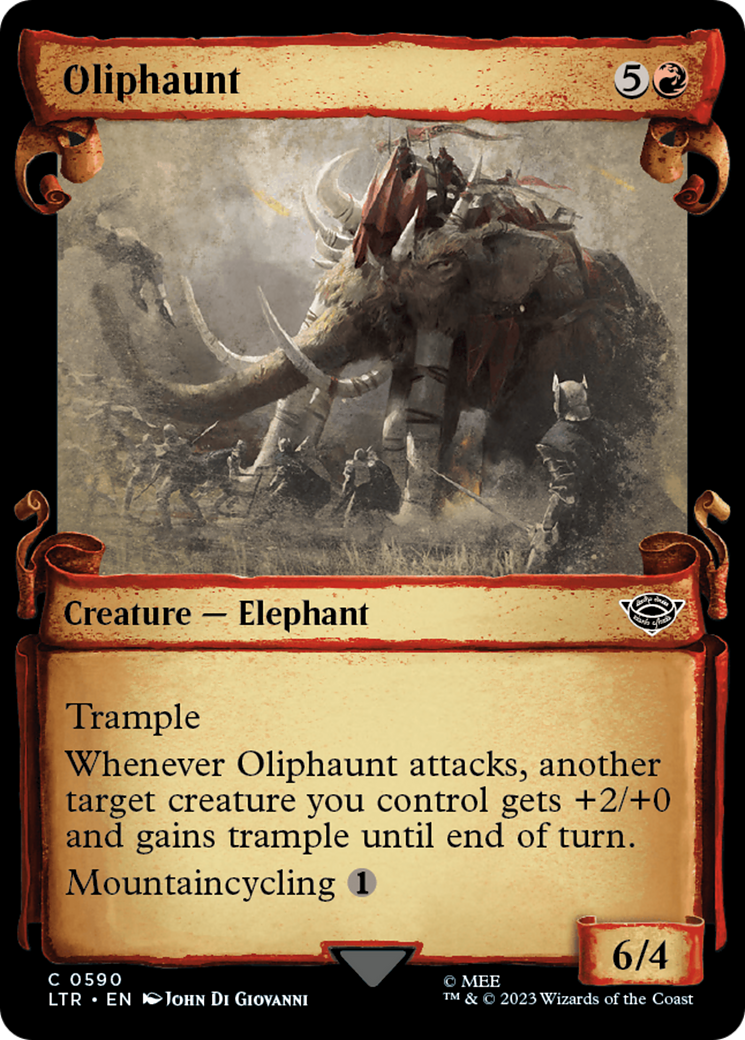 Oliphaunt (LTR-590) - The Lord of the Rings: Tales of Middle-earth: (Showcase) Scroll Foil [Common]