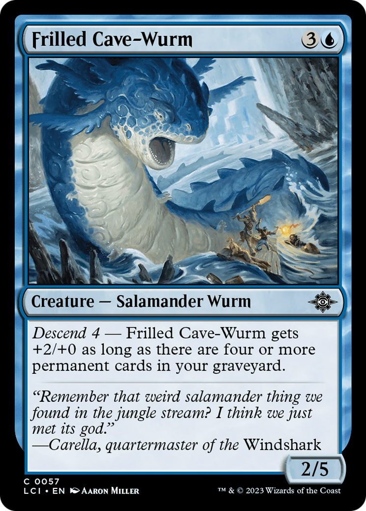 Frilled Cave-Wurm (LCI-057) - The Lost Caverns of Ixalan [Common]