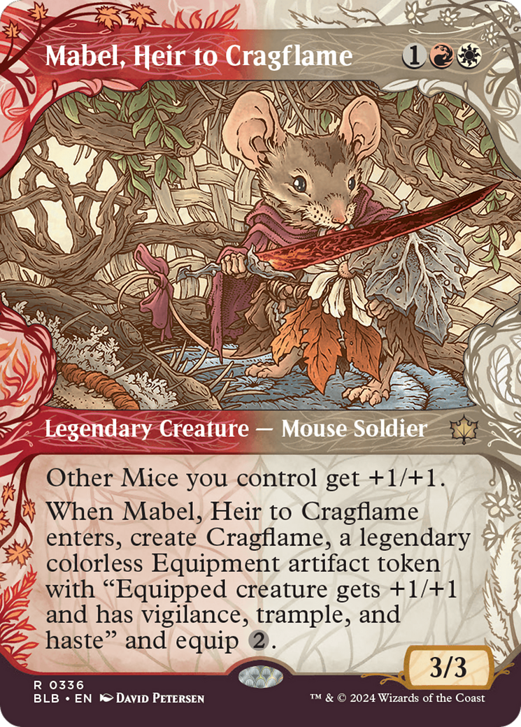 Mabel, Heir to Cragflame (BLB-336) - Bloomburrow Foil [Rare]