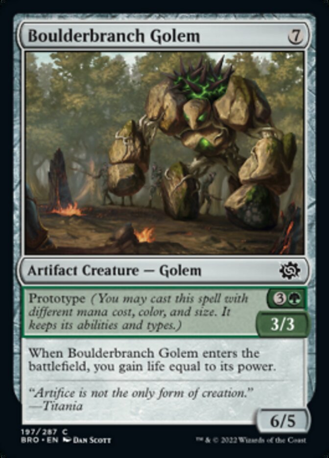 Boulderbranch Golem (BRO-197) - The Brothers' War [Common]