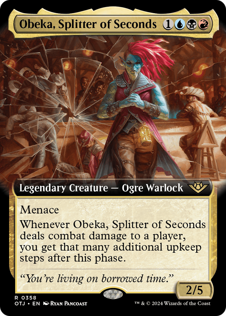 Obeka, Splitter of Seconds (OTJ-358) - Outlaws of Thunder Junction: (Extended Art) Foil [Rare]