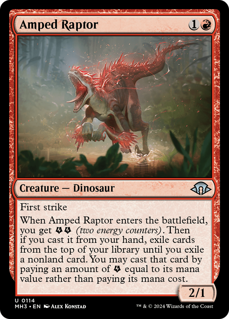 Amped Raptor (MH3-114) - Modern Horizons 3 [Uncommon]