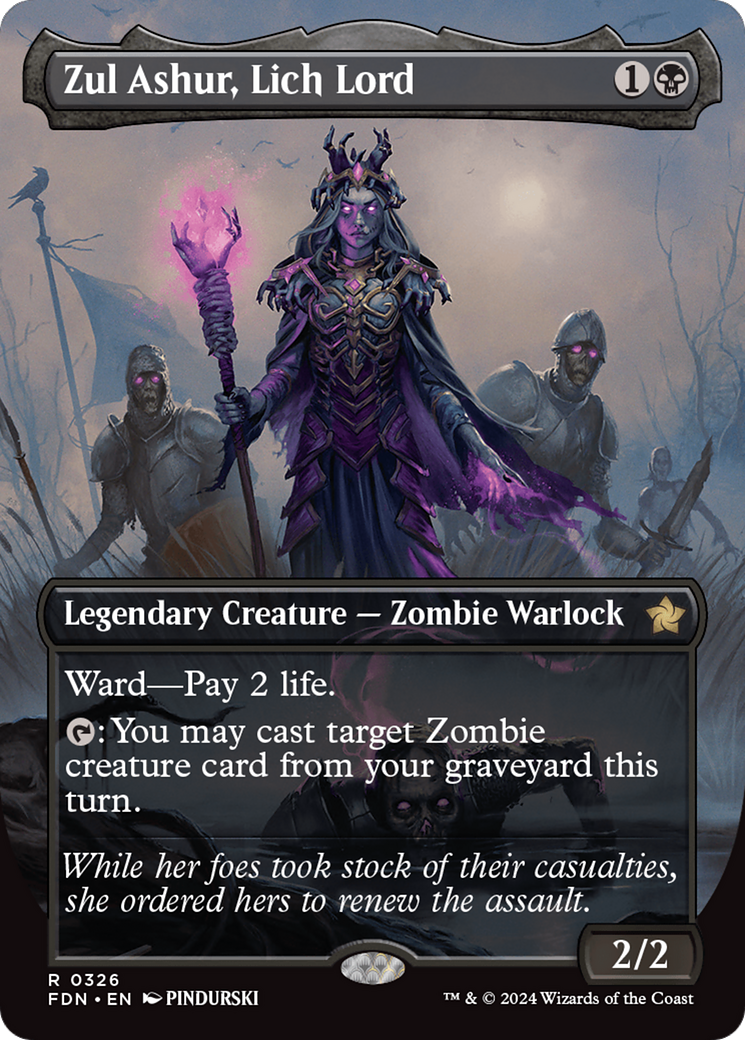 Zul Ashur, Lich Lord (FDN-326) - Foundations (Borderless) Foil [Rare]