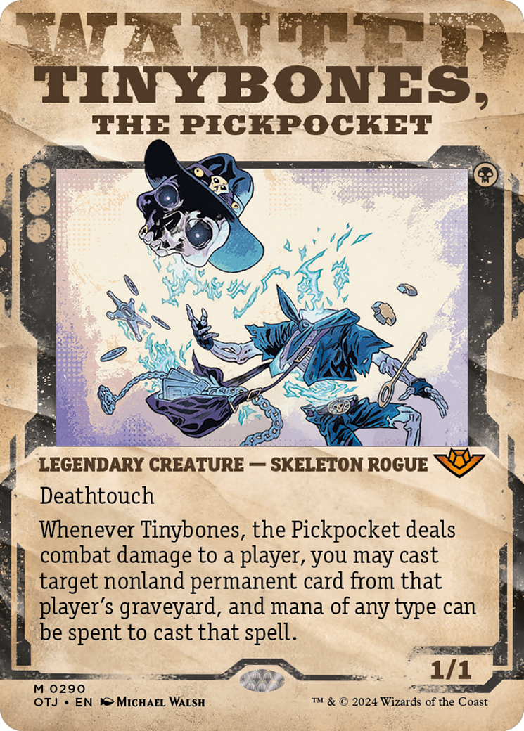 Tinybones, the Pickpocket (OTJ-290) - Outlaws of Thunder Junction: (Showcase) (Borderless) Foil [Mythic]