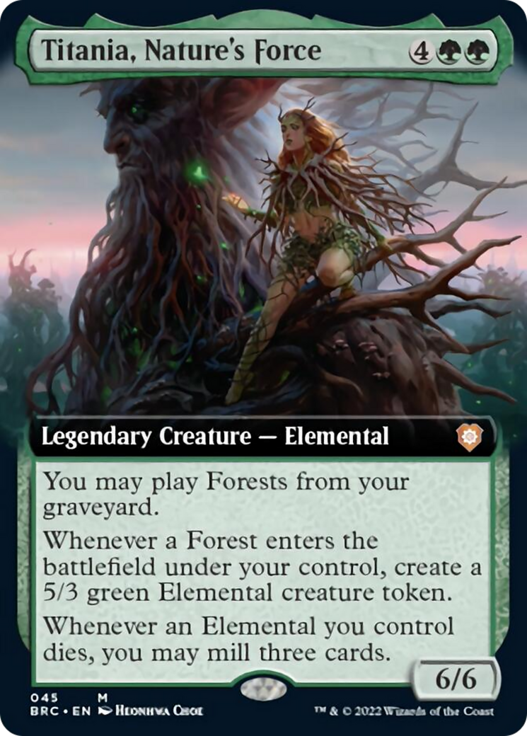 Titania, Nature's Force (BRC-045) - The Brothers' War Commander: (Extended Art) [Mythic]