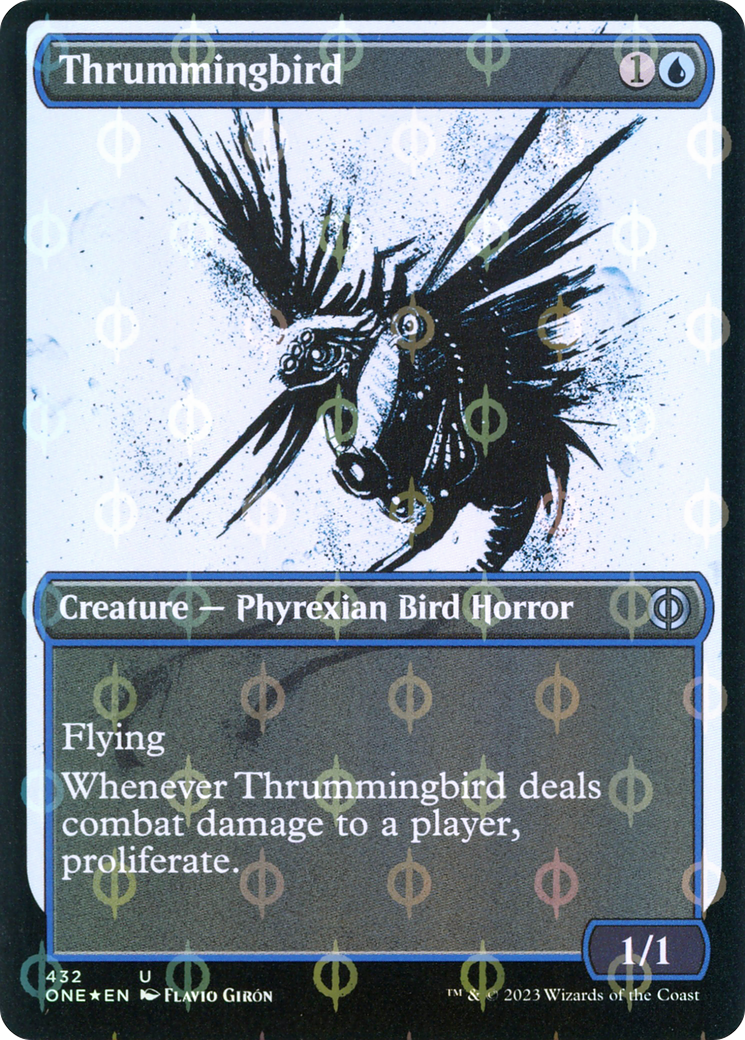 Thrummingbird (ONE-432) - Phyrexia: All Will Be One: (Showcase) Foil [Uncommon]