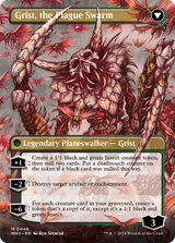 Grist, Voracious Larva // Grist, the Plague Swarm (MH3-446) - Modern Horizons 3 (Borderless) Foil [Mythic]