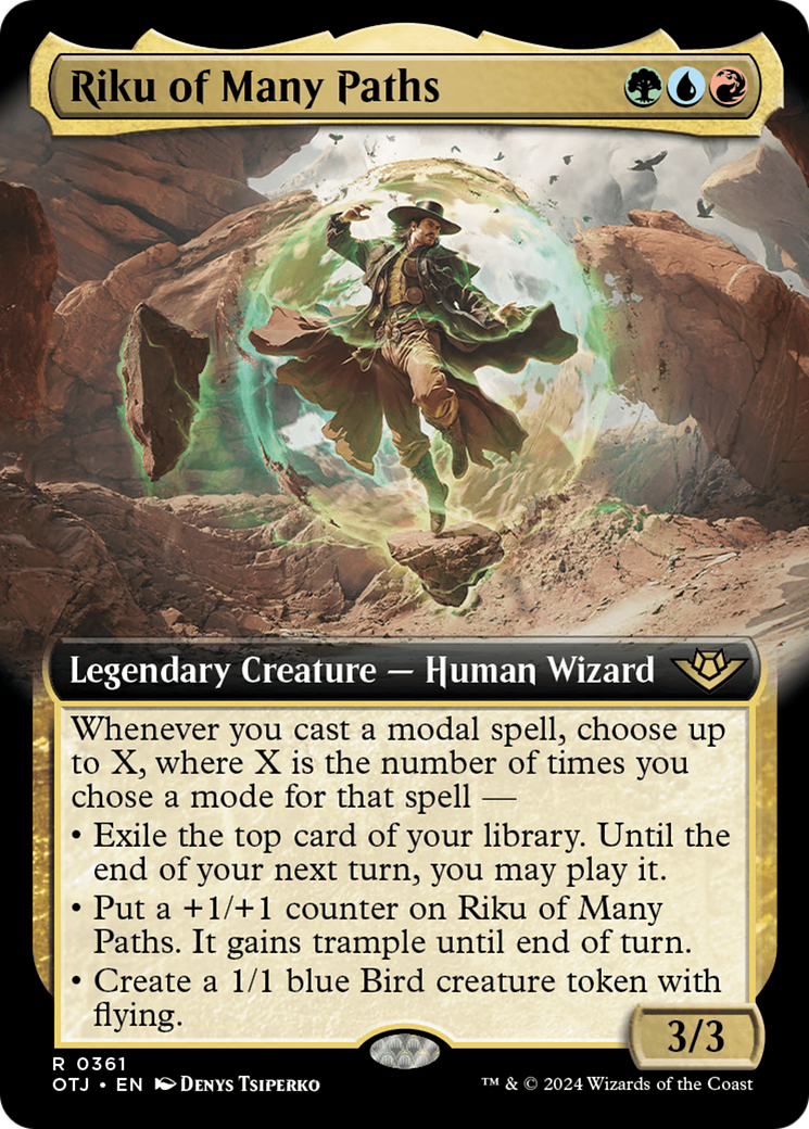 Riku of Many Paths (OTJ-361) - Outlaws of Thunder Junction: (Extended Art) Foil [Rare]