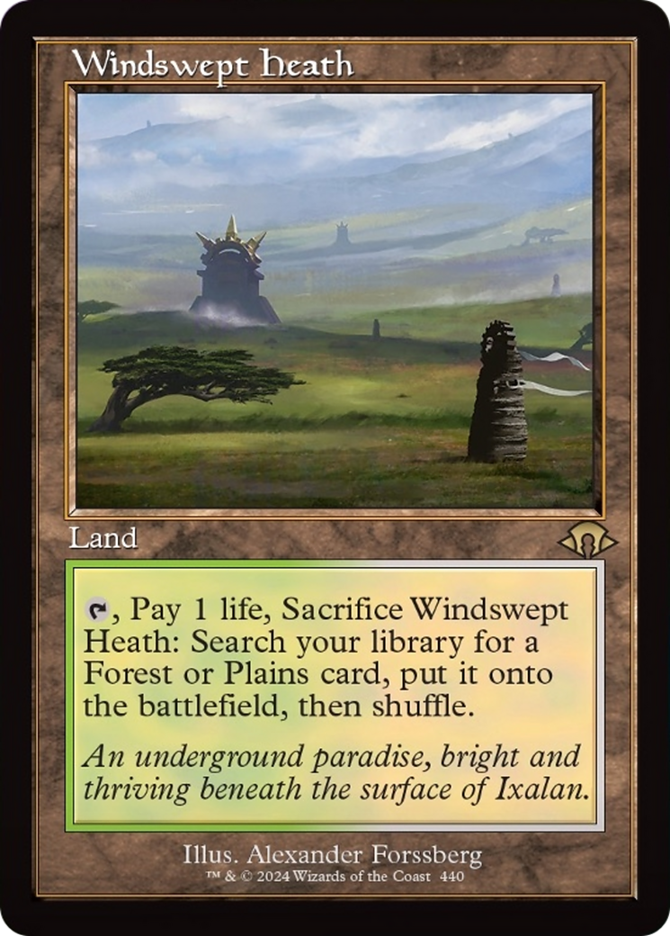 Windswept Heath (MH3-440) - Modern Horizons 3 [Rare] Retro Frame