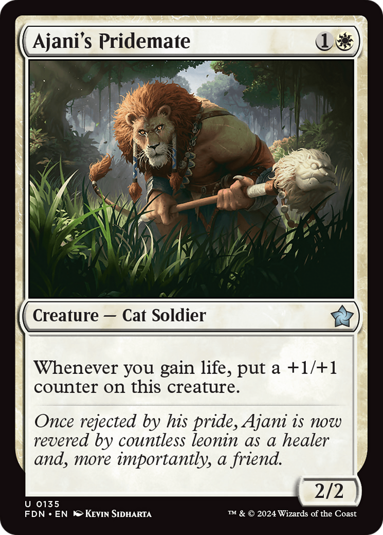 Ajani's Pridemate (FDN-135) - Foundations Foil [Uncommon]