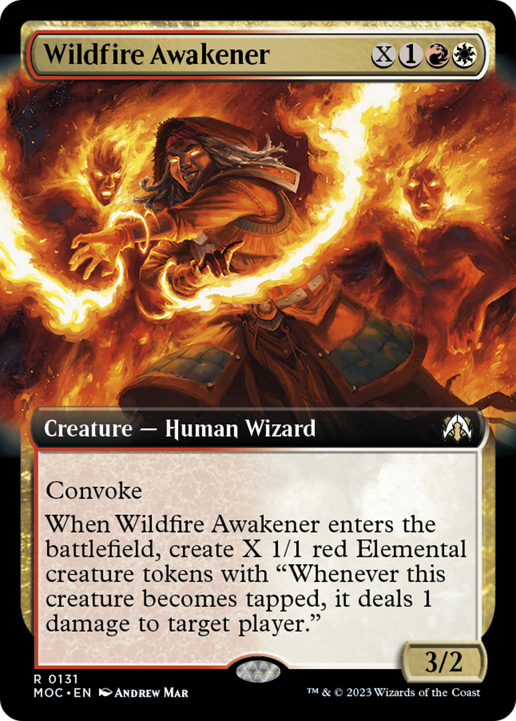 Wildfire Awakener (MOC-131) - March of the Machine Commander: (Extended Art) [Rare]