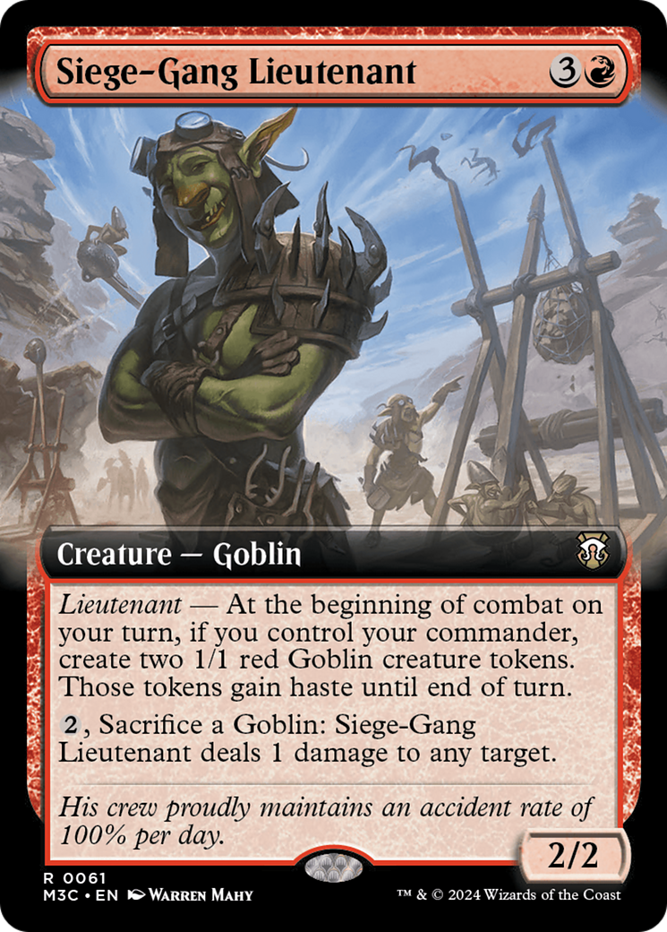 Siege-Gang Lieutenant (M3C-061) - Modern Horizons 3 Commander: (Extended Art) [Rare]