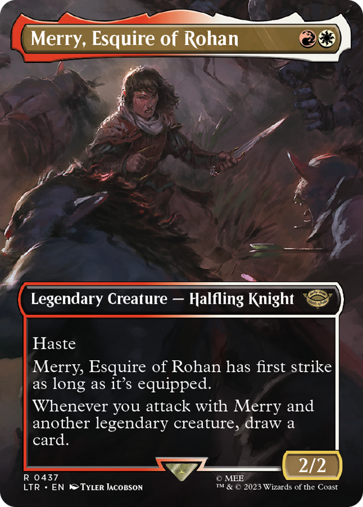 Merry, Esquire of Rohan (LTR-437) - The Lord of the Rings: Tales of Middle-earth (Borderless) Foil [Rare]