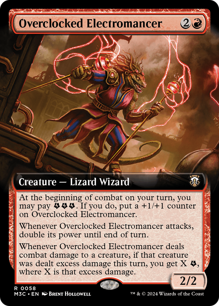 Overclocked Electromancer (M3C-058) - Modern Horizons 3 Commander: (Extended Art) [Rare]