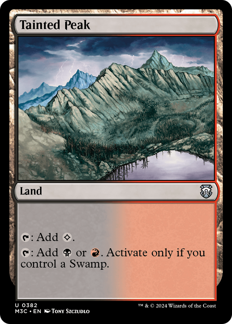 Tainted Peak (M3C-382) - Modern Horizons 3 Commander Foil [Uncommon]