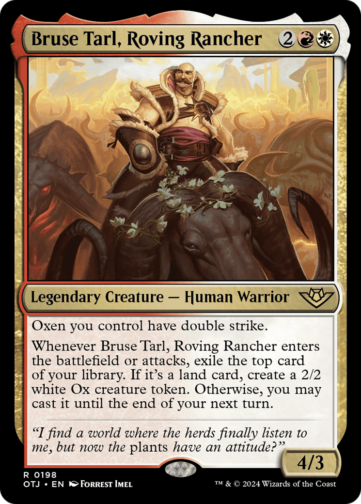 Bruse Tarl, Roving Rancher (OTJ-198) - Outlaws of Thunder Junction Foil [Rare]