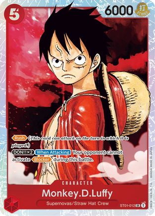 Monkey.D.Luffy (012) (ST01-012) - Starter Deck 1: Straw Hat Crew Foil [Super Rare]