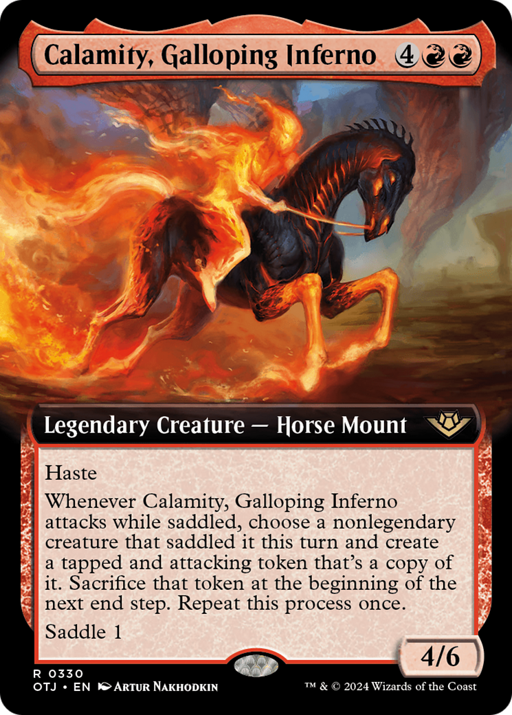 Calamity, Galloping Inferno (OTJ-330) - Outlaws of Thunder Junction: (Extended Art) [Rare]