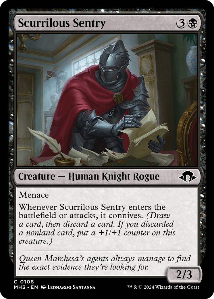 Scurrilous Sentry (MH3-108) - Modern Horizons 3 [Common]