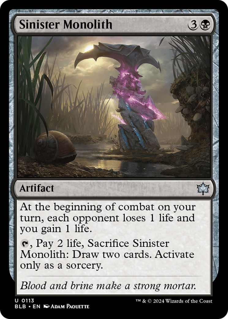 Sinister Monolith (BLB-113) - Bloomburrow [Uncommon]