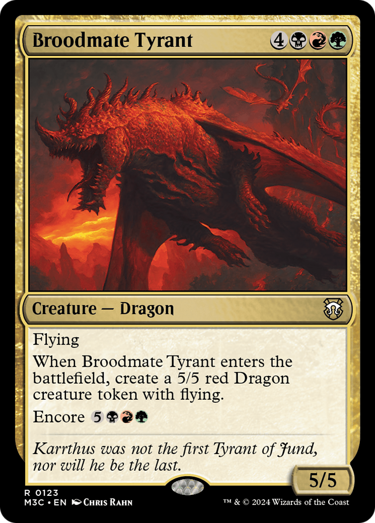 Broodmate Tyrant (M3C-123) - Modern Horizons 3 Commander Foil [Rare]