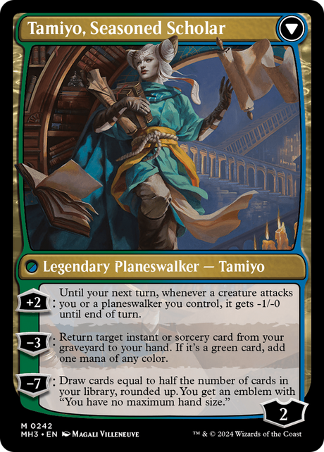 Tamiyo, Inquisitive Student // Tamiyo, Seasoned Scholar (MH3-242) - Modern Horizons 3 Foil [Mythic]