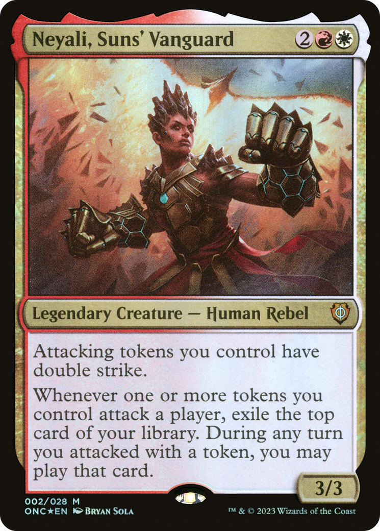 Neyali, Suns' Vanguard (ONC-002) - Phyrexia: All Will Be One Commander [Mythic]